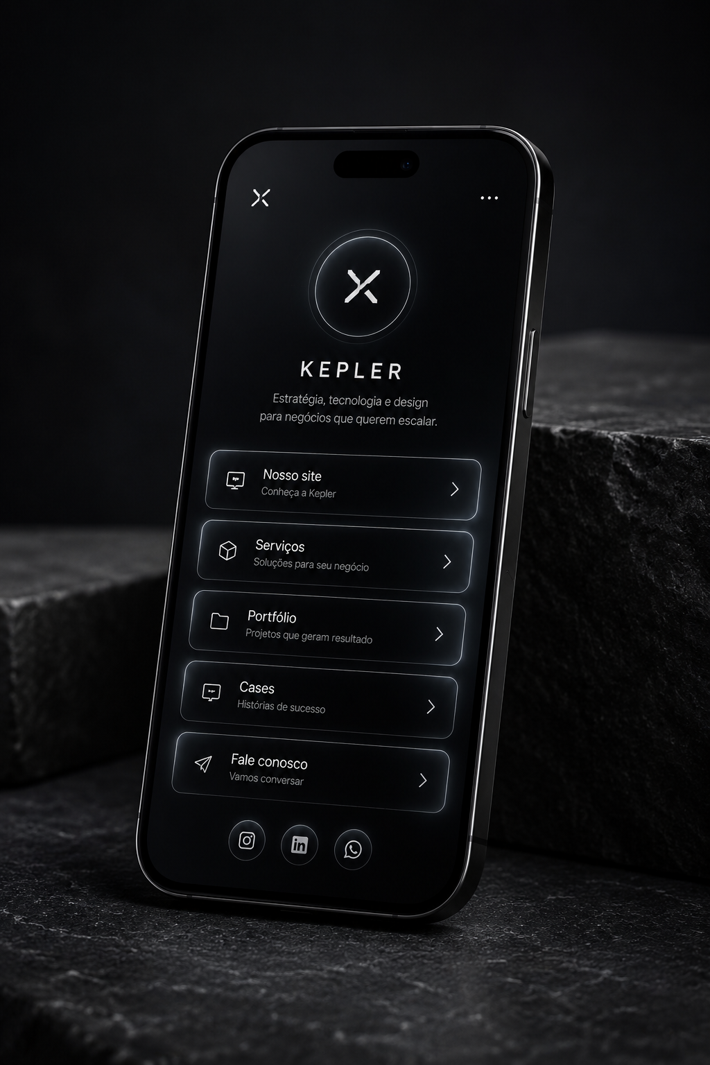Exemplo de mini site desenvolvido pela Kepler Ads